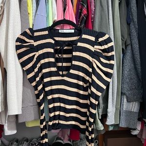 Zara striped blouse